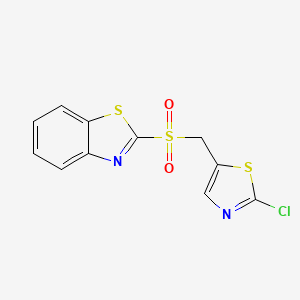 2-{[(2-Chloro-1,3-thiazol-5-yl)methyl]sulfonyl}-1,3-benzothiazole