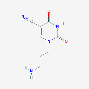 molecular formula C8H10N4O2 B14863077 1-(3-Aminopropyl)-2,4-dioxo-1,2,3,4-tetrahydropyrimidine-5-carbonitrile 