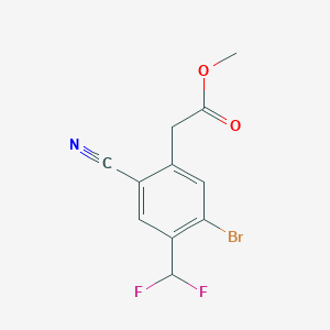 molecular formula C11H8BrF2NO2 B1486308 Methyl 5-bromo-2-cyano-4-(difluoromethyl)phenylacetate CAS No. 1805519-24-7
