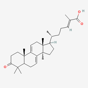 molecular formula C30H44O3 B14863084 (E,6R)-2-methyl-6-[(10S,13R,14R,17R)-4,4,10,13,14-pentamethyl-3-oxo-1,2,5,6,12,15,16,17-octahydrocyclopenta[a]phenanthren-17-yl]hept-2-enoic acid 