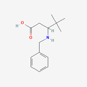 molecular formula C14H21NO2 B14863108 3-(Benzylamino)-4,4-dimethylpentanoic acid 