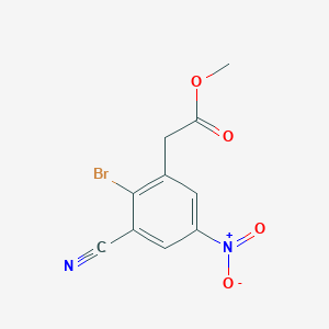 molecular formula C10H7BrN2O4 B1486311 Methyl 2-bromo-3-cyano-5-nitrophenylacetate CAS No. 1807021-95-9