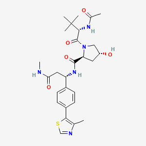 (2S,4R)-1-((S)-2-Acetamido-3,3-dimethylbutanoyl)-4-hydroxy-N-((S)-3-(methylamino)-1-(4-(4-methylthiazol-5-yl)phenyl)-3-oxopropyl)pyrrolidine-2-carboxamide