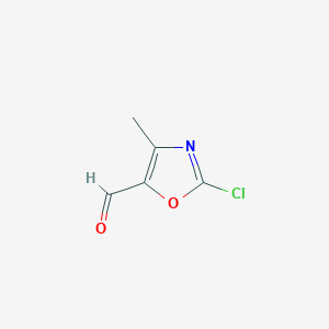 molecular formula C5H4ClNO2 B14863124 2-Chloro-4-methyl-1,3-oxazole-5-carbaldehyde 