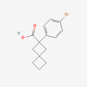 molecular formula C14H15BrO2 B14863126 2-(4-Bromophenyl)spiro[3.3]heptane-2-carboxylic acid 