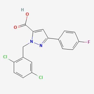 1-(2,5-Dichlorobenzyl)-3-(4-fluorophenyl)-1H-pyrazole-5-carboxylic acid