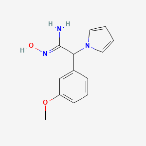 (Z)-N'-hydroxy-2-(3-methoxyphenyl)-2-(1H-pyrrol-1-yl)acetimidamide