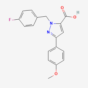 1-(4-Fluorobenzyl)-3-(4-methoxyphenyl)-1H-pyrazole-5-carboxylic acid