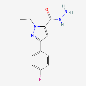 1-Ethyl-3-(4-fluorophenyl)-1H-pyrazole-5-carbohydrazide