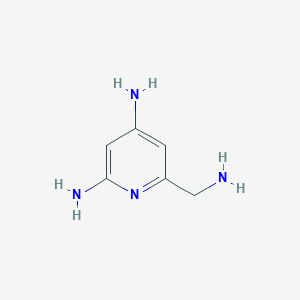 molecular formula C6H10N4 B14863251 6-(Aminomethyl)pyridine-2,4-diamine 