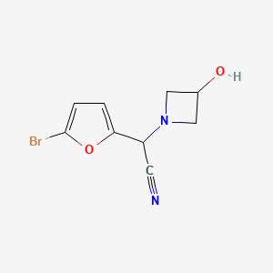 2-(5-Bromofuran-2-yl)-2-(3-hydroxyazetidin-1-yl)acetonitrile