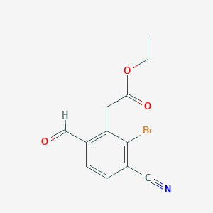 B1486327 Ethyl 2-bromo-3-cyano-6-formylphenylacetate CAS No. 1805486-67-2