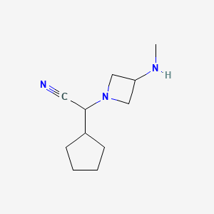 2-Cyclopentyl-2-(3-(methylamino)azetidin-1-yl)acetonitrile