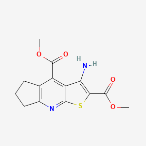 dimethyl 3-amino-6,7-dihydro-5H-cyclopenta[b]thieno[3,2-e]pyridine-2,4-dicarboxylate