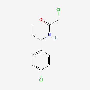 molecular formula C11H13Cl2NO B1486333 2-氯-N-[1-(4-氯苯基)丙基]乙酰胺 CAS No. 40023-27-6