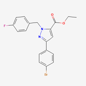 Ethyl 1-(4-fluorobenzyl)-3-(4-bromophenyl)-1H-pyrazole-5-carboxylate