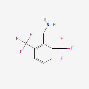 molecular formula C9H7F6N B14863339 2,6-Bis(trifluoromethyl)benzylamine 