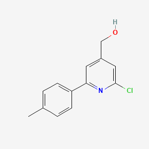 molecular formula C13H12ClNO B14863341 (2-Chloro-6-p-tolylpyridin-4-yl)methanol 