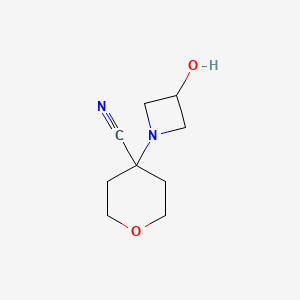 4-(3-hydroxyazetidin-1-yl)tetrahydro-2H-pyran-4-carbonitrile