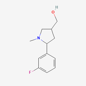 (5-(3-Fluorophenyl)-1-methylpyrrolidin-3-yl)methanol