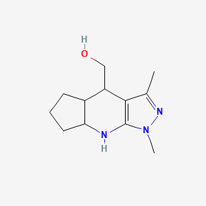 molecular formula C12H19N3O B14863359 (1,3-Dimethyl-1,4,4a,5,6,7,7a,8-octahydrocyclopenta[b]pyrazolo[4,3-e]pyridin-4-yl)methanol 