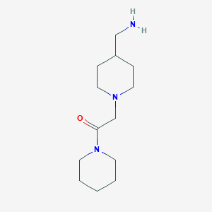 molecular formula C13H25N3O B1486337 2-[4-(氨甲基)哌啶-1-基]-1-(哌啶-1-基)乙烷-1-酮 CAS No. 1019340-92-1