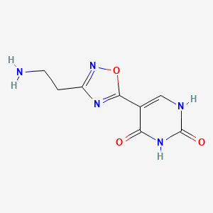 molecular formula C8H9N5O3 B14863391 5-(3-(2-aminoethyl)-1,2,4-oxadiazol-5-yl)pyrimidine-2,4(1H,3H)-dione 