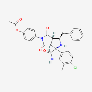 molecular formula C29H24ClN3O5 B14863447 [4-[(1S,3R,3aR,6aS)-1-benzyl-6'-chloro-7'-methyl-2',4,6-trioxospiro[1,2,3a,6a-tetrahydropyrrolo[3,4-c]pyrrole-3,3'-1H-indole]-5-yl]phenyl] acetate 