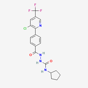 1-[[4-[3-Chloro-5-(trifluoromethyl)pyridin-2-yl]benzoyl]amino]-3-cyclopentylurea