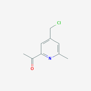 1-[4-(Chloromethyl)-6-methylpyridin-2-YL]ethanone