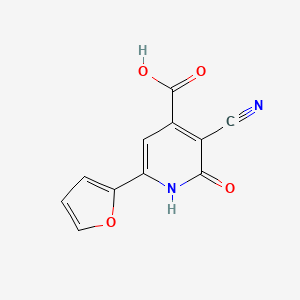 3-Cyano-6-(furan-2-yl)-2-oxo-1,2-dihydropyridine-4-carboxylic acid