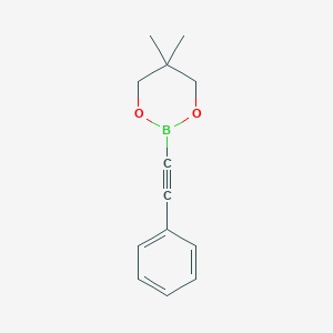 molecular formula C13H15BO2 B14863542 5,5-Dimethyl-2-(phenylethynyl)-1,3,2-dioxaborinane 