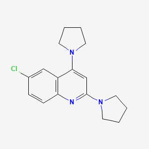 6-Chloro-2,4-di(pyrrolidin-1-yl)quinoline