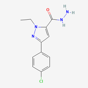 3-(4-Chlorophenyl)-1-ethyl-1H-pyrazole-5-carbohydrazide