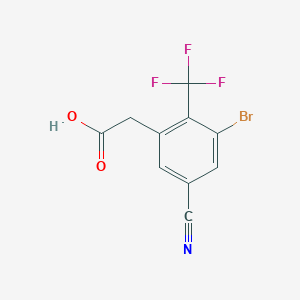 B1486357 3-Bromo-5-cyano-2-(trifluoromethyl)phenylacetic acid CAS No. 1807206-05-8