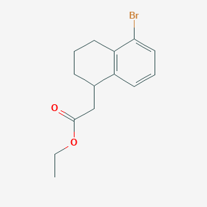 B1486358 Ethyl 2-(5-bromo-1,2,3,4-tetrahydronaphthalen-1-yl)acetate CAS No. 2110993-41-2