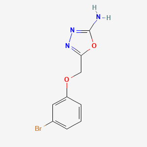 B1486361 5-[(3-Bromophenoxy)methyl]-1,3,4-oxadiazol-2-amine CAS No. 1092282-83-1