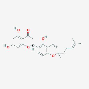 molecular formula C25H26O6 B14863612 (2S)-5,7-dihydroxy-2-[5-hydroxy-2-methyl-2-(4-methylpent-3-enyl)chromen-6-yl]-2,3-dihydrochromen-4-one 