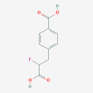 4-(2-Carboxy-2-fluoroethyl)benzoic acid