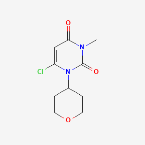 molecular formula C10H13ClN2O3 B14863615 6-chloro-3-methyl-1-(tetrahydro-2H-pyran-4-yl)pyrimidine-2,4(1H,3H)-dione 