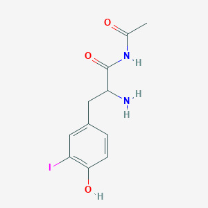 molecular formula C11H13IN2O3 B14863617 N-acetyl-2-amino-3-(4-hydroxy-3-iodophenyl)propanamide 