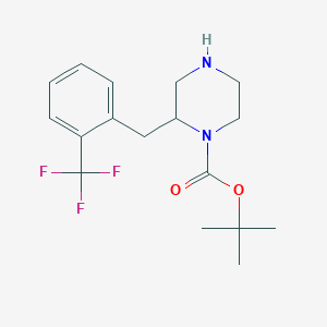 molecular formula C17H23F3N2O2 B14863623 2-(2-Trifluoromethyl-benzyl)-piperazine-1-carboxylic acid tert-butyl ester 