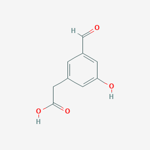 molecular formula C9H8O4 B14863625 (3-Formyl-5-hydroxyphenyl)acetic acid 