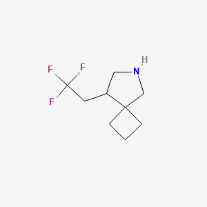 molecular formula C9H14F3N B14863632 8-(2,2,2-Trifluoroethyl)-6-azaspiro[3.4]octane 