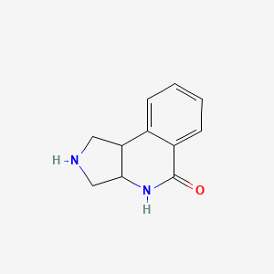 molecular formula C11H12N2O B14863660 1,2,3,3A,4,9B-Hexahydro-5H-pyrrolo[3,4-C]isoquinolin-5-one 