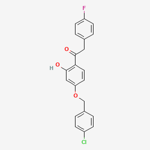 1-(4-(4-Chlorobenzyloxy)-2-hydroxyphenyl)-2-(4-fluorophenyl)ethanone