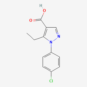 molecular formula C12H11ClN2O2 B1486369 1-(4-氯苯基)-5-乙基-1H-吡唑-4-羧酸 CAS No. 1152881-17-8