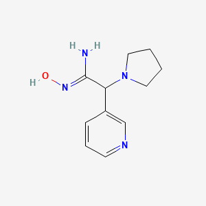 (Z)-N'-hydroxy-2-(pyridin-3-yl)-2-(pyrrolidin-1-yl)acetimidamide