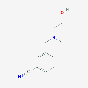 molecular formula C11H14N2O B1486374 3-{[(2-羟基-乙基)-甲基-氨基]-甲基}-苯甲腈 CAS No. 1141474-62-5