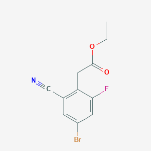 B1486376 Ethyl 4-bromo-2-cyano-6-fluorophenylacetate CAS No. 1805583-78-1